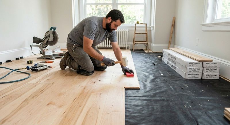 Birch Floor Installation in Loudoun County, VA