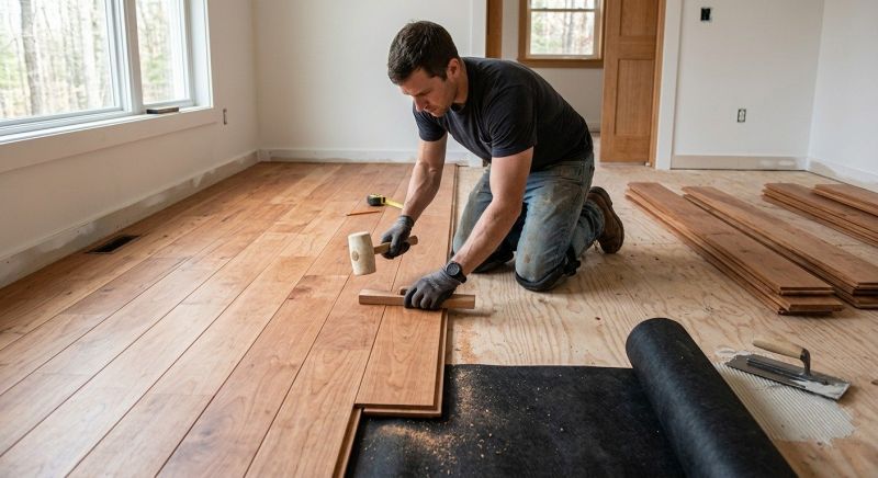 Cherry Floor Installation in Fairfax County, VA