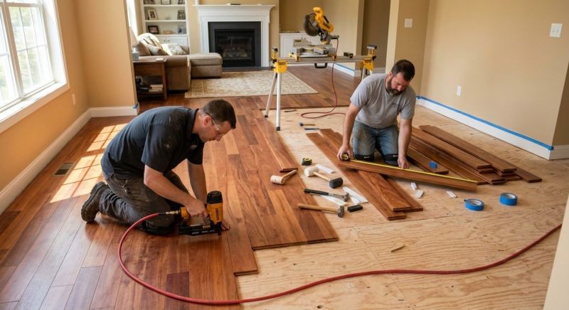 Cherry Floor Installation in Montgomery Village, MD