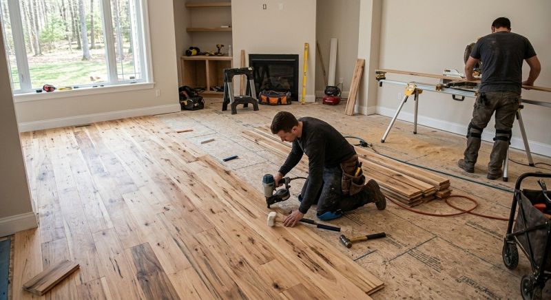 Hickory Floor Installation in Loudoun County, VA