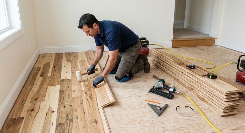 Hickory Floor Installation in Loudoun County, VA