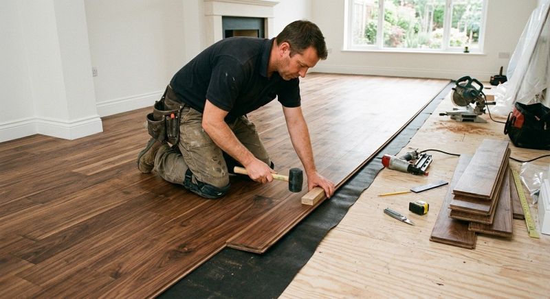 Walnut Flooring Installation in Loudoun County, VA