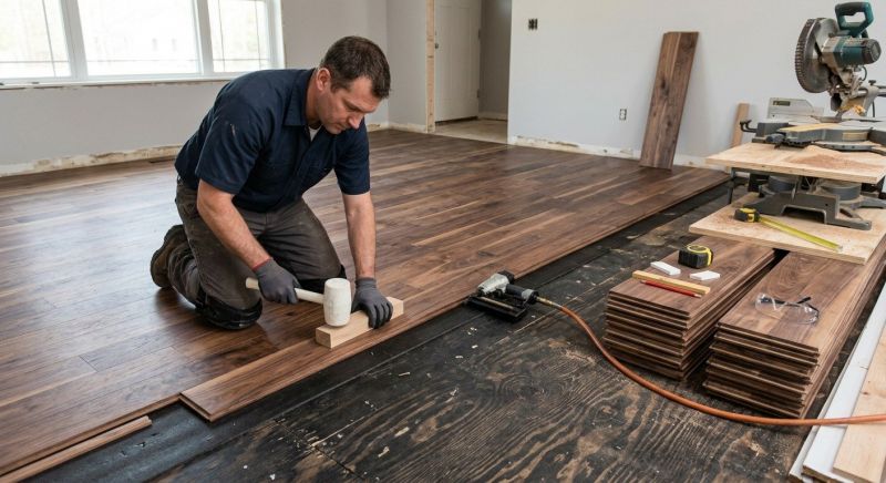 Walnut Flooring Installation in Loudoun County, VA