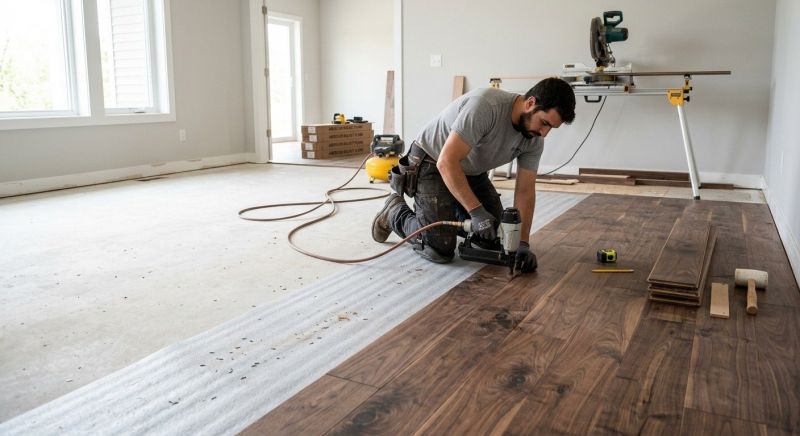 Walnut Flooring Installation in Loudoun County, VA