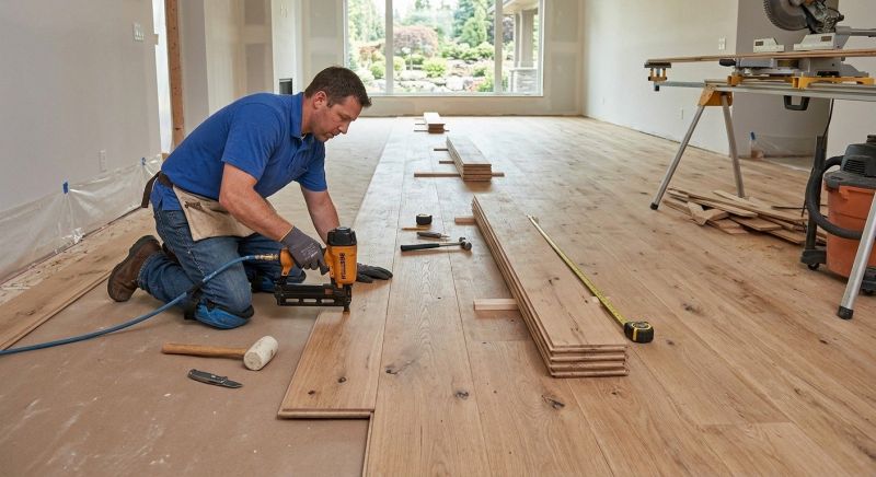 Wide Plank Floor Installation in Loudoun County, VA